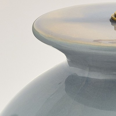 Sylune Modern Ceramic Fabric Round Table Light