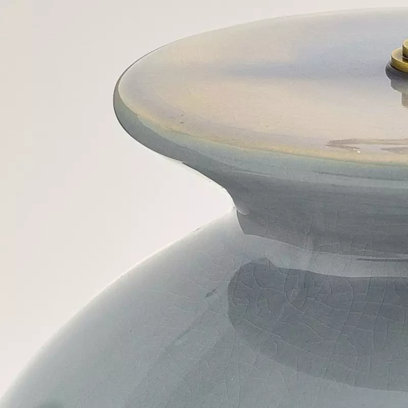 Sylune Modern Ceramic Fabric Round Table Light