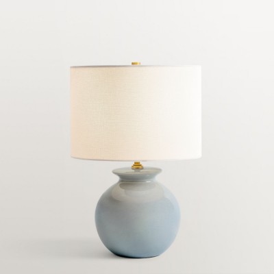 Sylune Modern Ceramic Fabric Round Table Light