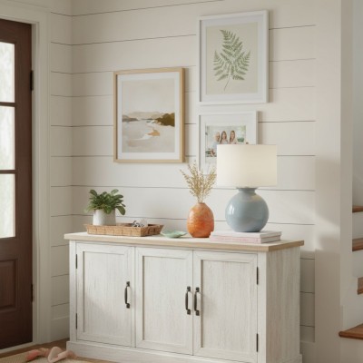 Sylune Modern Ceramic Fabric Round Table Light