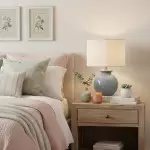 Sylune Modern Ceramic Fabric Round Table Light