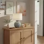 Sylune Modern Ceramic Fabric Round Table Light