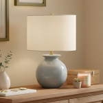 Elowyn Modern Ceramic Round Table Light
