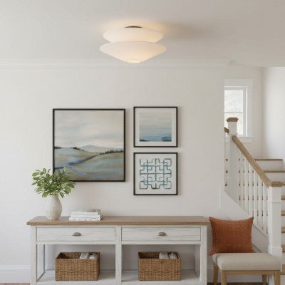 Luneth Modern Fabric Double Layer Ceiling Light