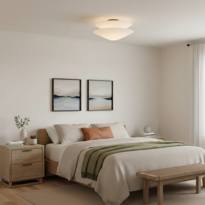 Luneth Modern Fabric Double Layer Ceiling Light