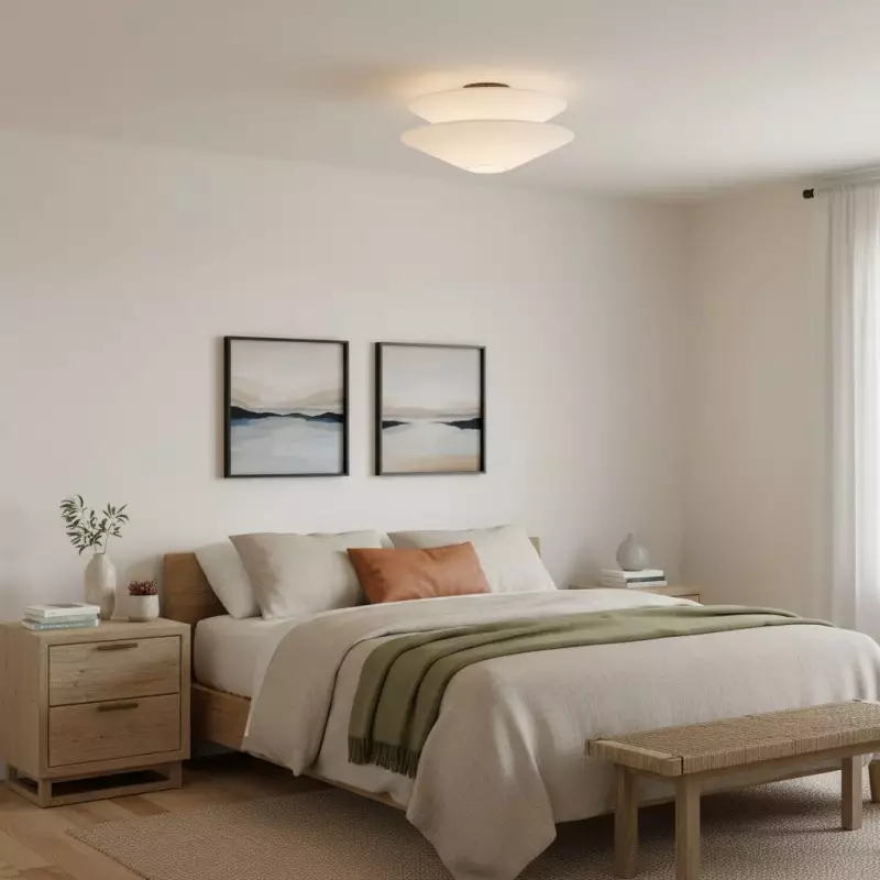 Luneth Modern Fabric Double Layer Ceiling Light