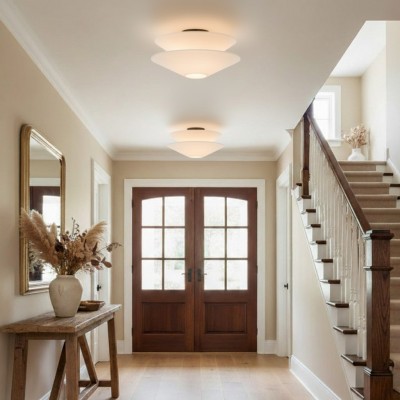 Luneth Modern Fabric Double Layer Ceiling Light