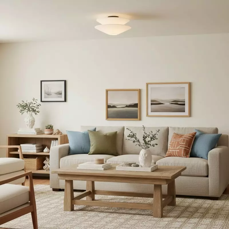 Luneth Modern Fabric Double Layer Ceiling Light