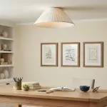 Zephiris Vintage Pleated Fabric Cone Ceiling Light