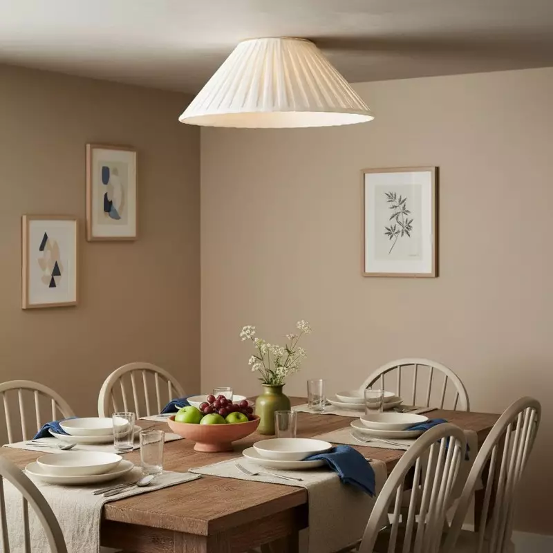 Zephiris Vintage Pleated Fabric Cone Ceiling Light