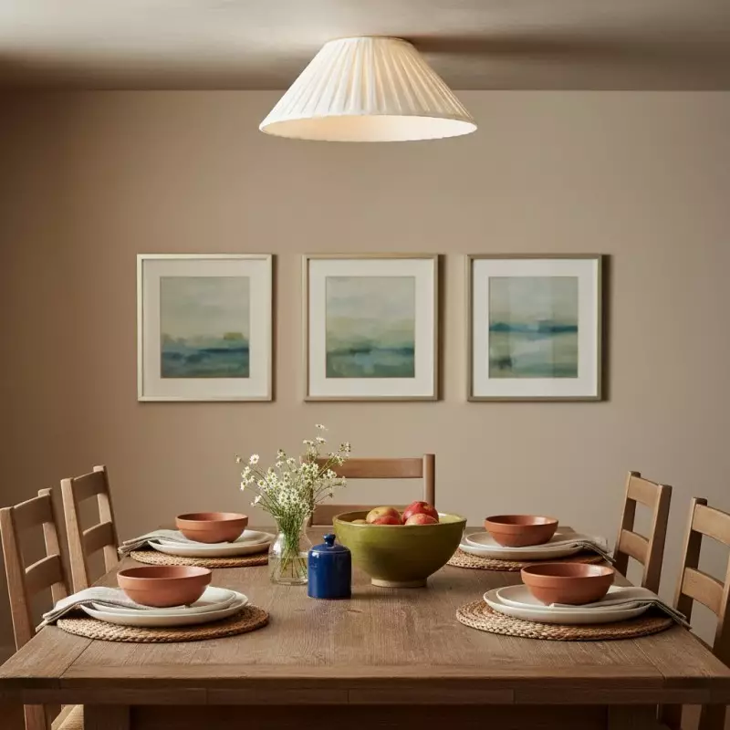 Zephiris Vintage Pleated Fabric Cone Ceiling Light