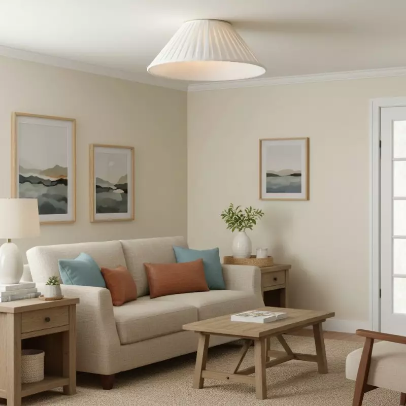 Zephiris Vintage Pleated Fabric Cone Ceiling Light