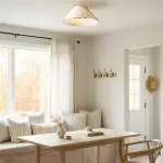 Zephiris Vintage Pleated Fabric Cone Ceiling Light