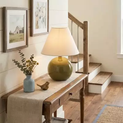 Vaelune Modern Glass Cone Table Lamp