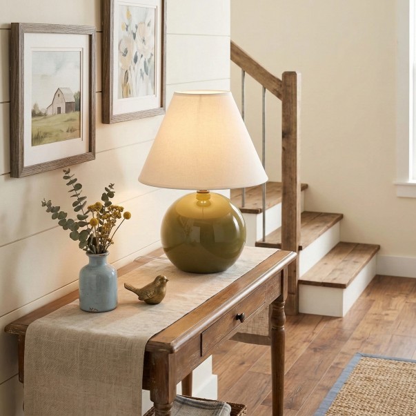 Vaelune Modern Glass Cone Table Lamp