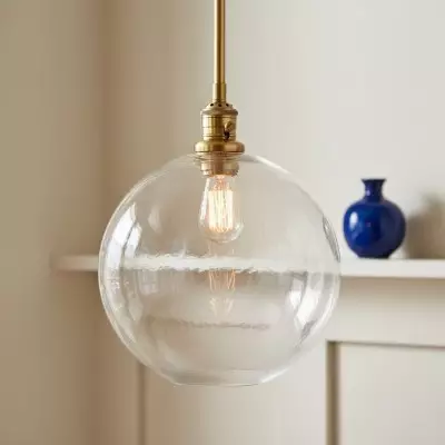 Savion Clear Glass Globe Pendant Light