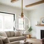 Savion Clear Glass Globe Pendant Light