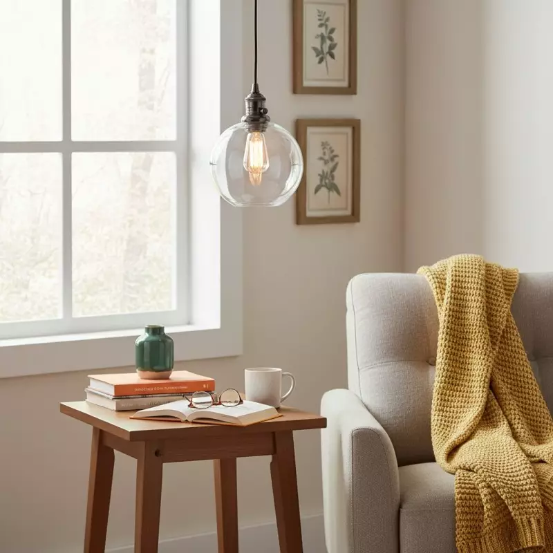 Savion Clear Glass Globe Pendant Light