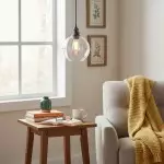 Savion Clear Glass Globe Pendant Light