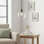 Savion Clear Glass Globe Pendant Light