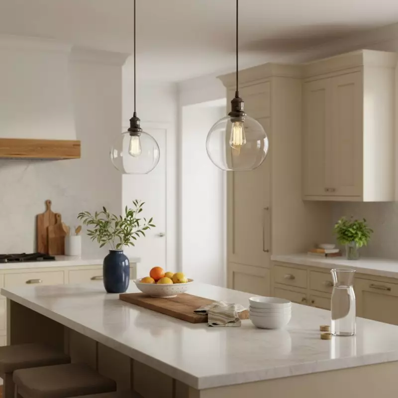 Savion Clear Glass Globe Pendant Light