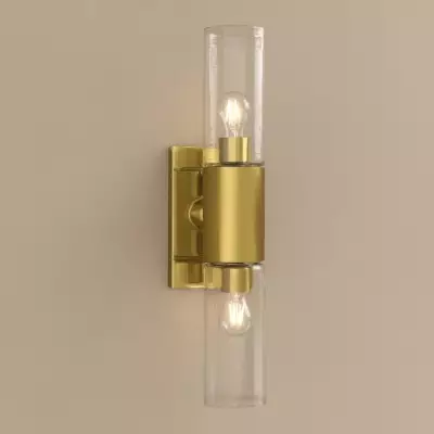 Zeylen Frances Water Ripple Glass Double Tube Sconce