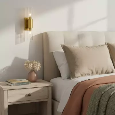 Zeylen Frances Water Ripple Glass Double Tube Sconce