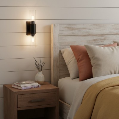 Zeylen Frances Water Ripple Glass Double Tube Sconce