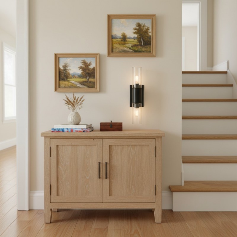 Zeylen Frances Water Ripple Glass Double Tube Sconce