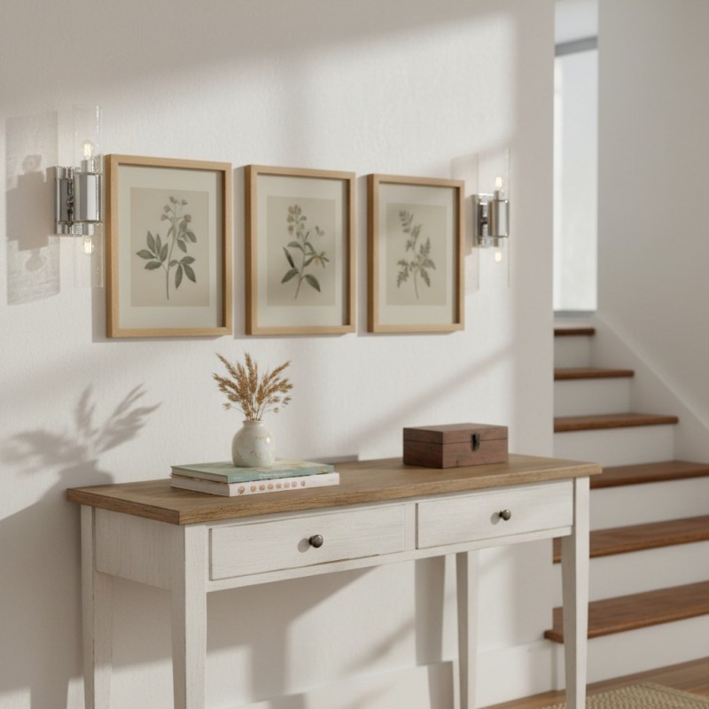 Zeylen Frances Water Ripple Glass Double Tube Sconce