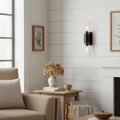 Zeylen Frances Water Ripple Glass Double Tube Sconce