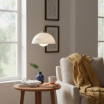 Bertie Farmhouse Alabaster Dome Pendant Light