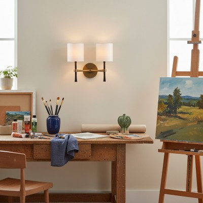 Avery Vintage Brass 2-Light Sconce