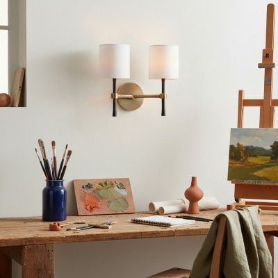 Avery Vintage Brass 2-Light Sconce