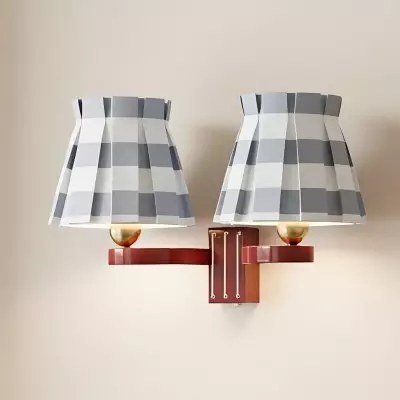 Elarion Vintage Fabric wisteria Twin Wall sconce