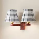 Elarion Vintage Fabric wisteria Twin Wall sconce