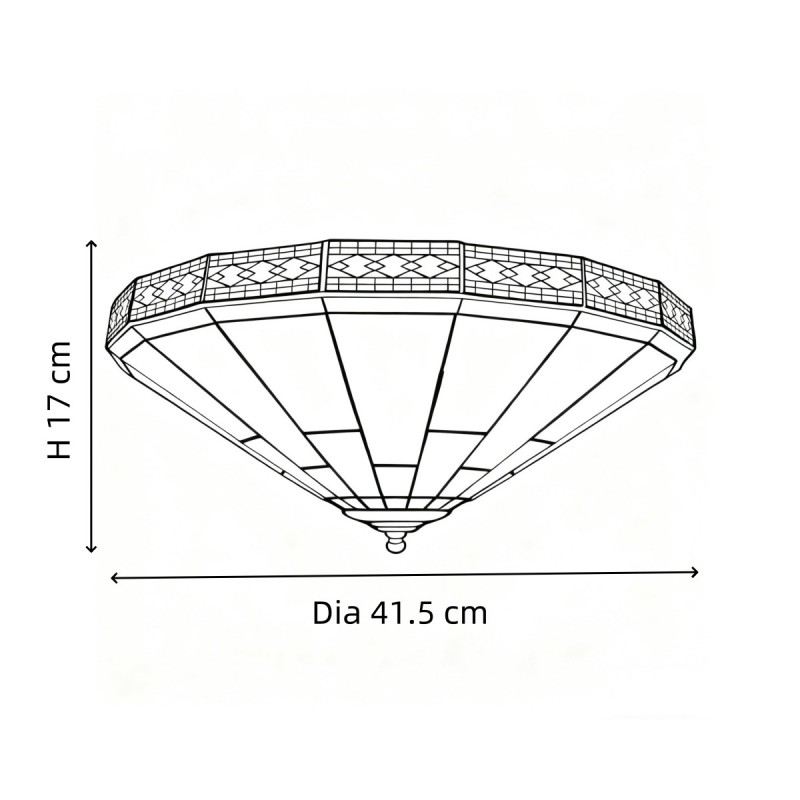 Avelune Tiffany Glass Ceiling Light