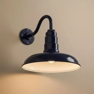 Elarion Industrial Gooseneck Exterior Wall Light