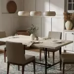 Veloria Scandinavian Travertine Round Pendant Light