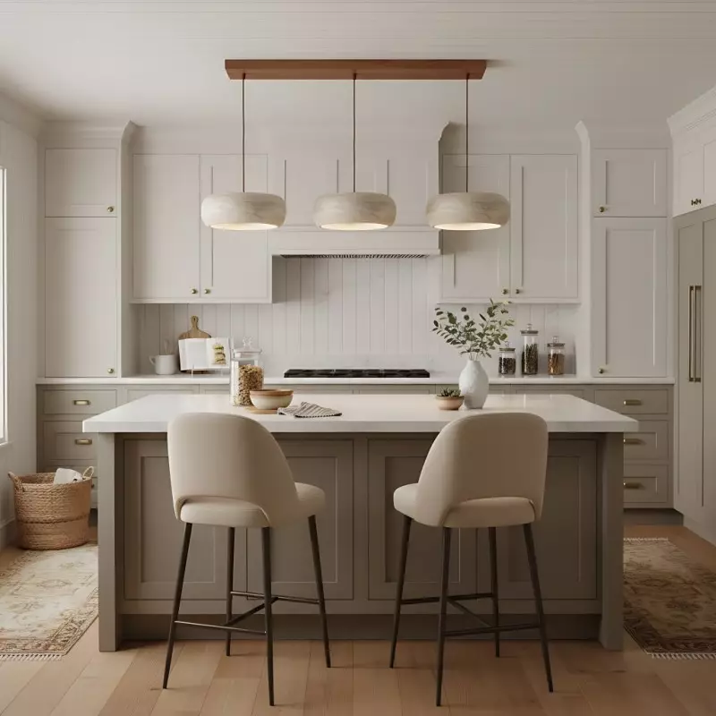 Veloria Scandinavian Travertine Round Pendant Light