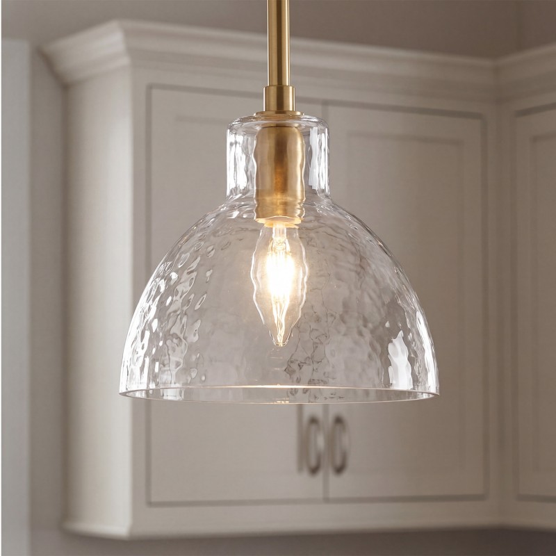 Keen Farmhouse Glass Dome Pendant Light