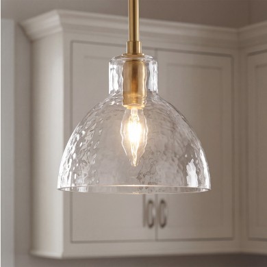 Keen Farmhouse Glass Dome Pendant Light