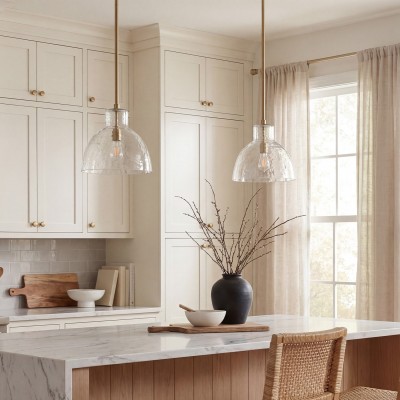 Keen Farmhouse Glass Dome Pendant Light