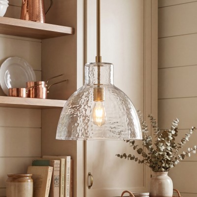 Keen Farmhouse Glass Dome Pendant Light