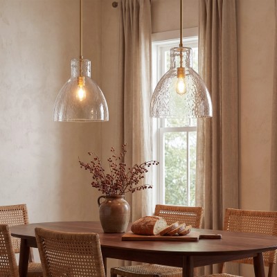 Keen Farmhouse Glass Dome Pendant Light
