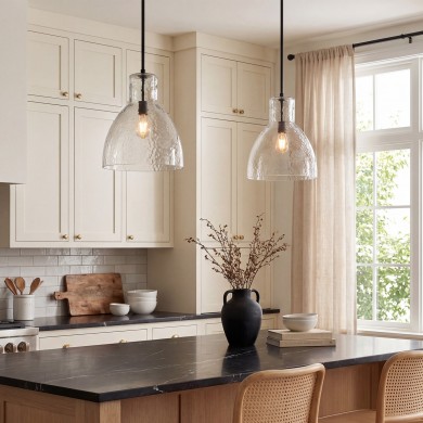 Keen Farmhouse Glass Dome Pendant Light