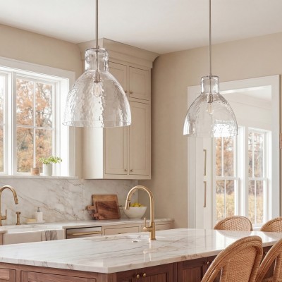 Keen Farmhouse Glass Dome Pendant Light