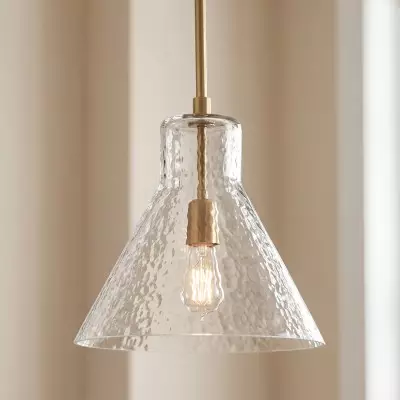 Oren Minimalist Conical Glass Flared Pendant Light