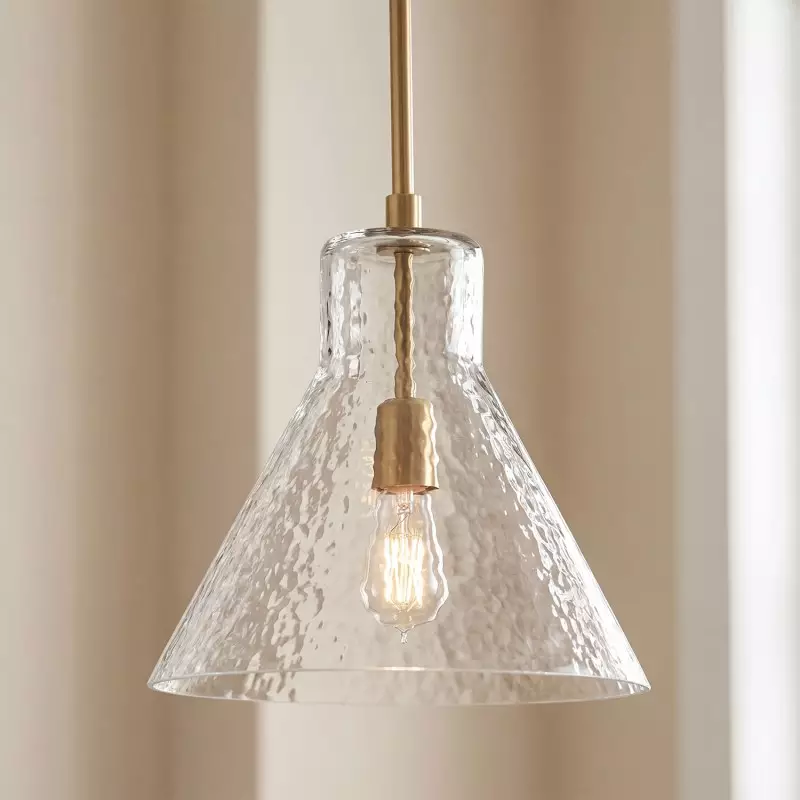 Oren Minimalist Conical Glass Flared Pendant Light