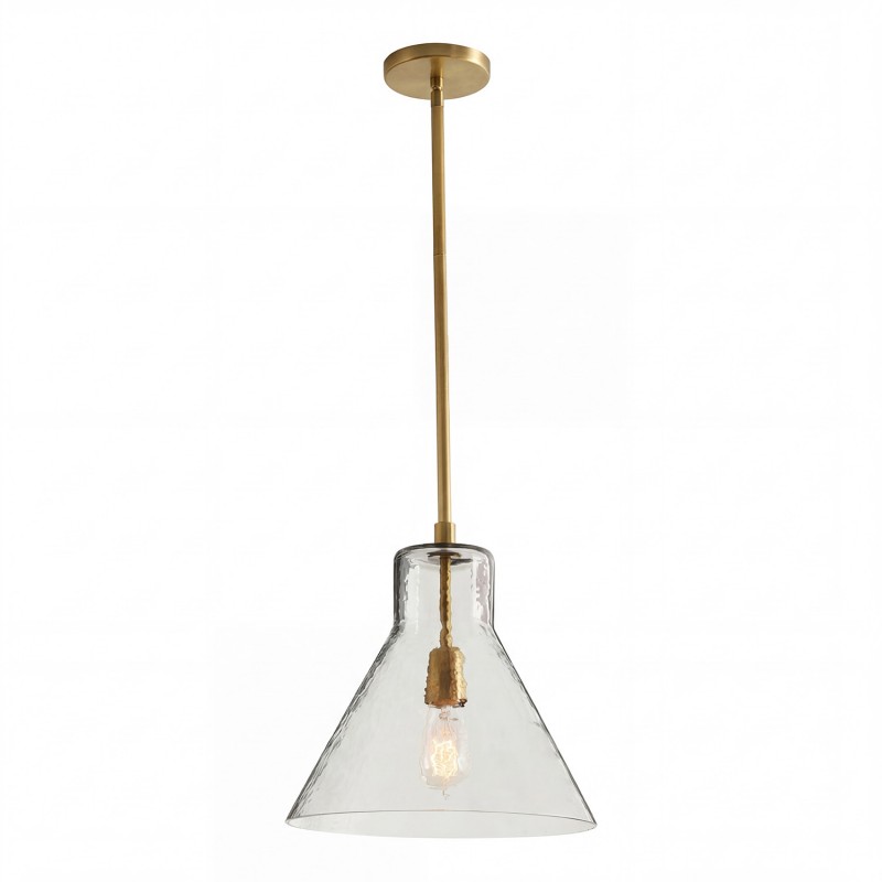 Oren Minimalist Conical Glass Flared Pendant Light